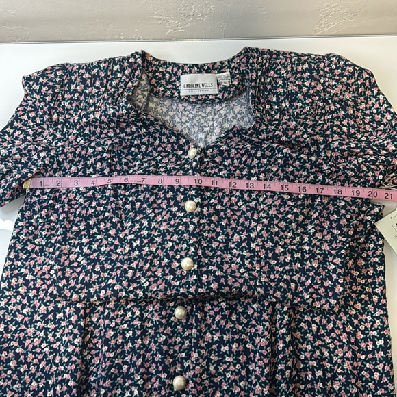 Caroline Wells floral button down maxi dress 12 - Picture 11 of 13